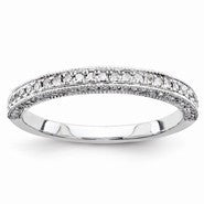 14k White Gold Diamond Wedding Band