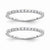 14k Set of 2 White Gold Diamond Wedding Band