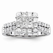 14k White Gold Diamond Ring