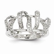 14k White Gold Diamond Fashion Ring