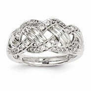 14k White Gold Diamond Fashion Ring