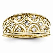 14k Yellow Gold Diamond Fashion Ring