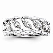 14k White Gold Diamond Fashion Ring