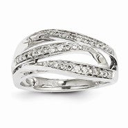 14k White Gold Diamond Fashion Ring