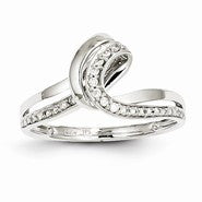 14k White Gold Diamond Fashion Ring