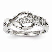 14k White Gold Diamond Fashion Ring