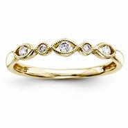 14k Yellow Gold Diamond Fashion Ring