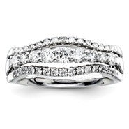 14k White Gold Diamond Fashion Ring