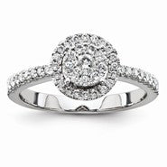 14k White Gold Diamond Fashion Ring