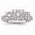 14k White Gold Diamond Three Stone Ring