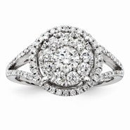 14k White Gold Diamond Fashion Ring