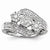 14k White Gold Diamond Three Stone Ring