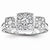 14k White Gold Diamond Three Stone Ring