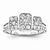 14k White Gold Diamond Three Stone Ring