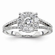 14k White Gold Diamond Fashion Ring