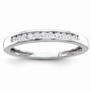 14k White Gold Diamond Wedding Band