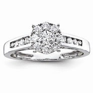 14k White Gold Diamond Engagement Ring