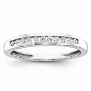 14k White Gold Diamond Wedding Band