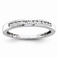 14k White Gold Diamond Wedding Band