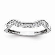 14k White Gold Diamond Wedding Band