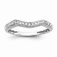 14k White Gold Diamond Wedding Band