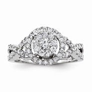 14k White Gold Diamond Engagement Ring