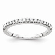 14k White Gold Diamond Wedding Band