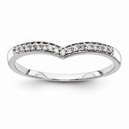 14k White Gold Diamond Wedding Band