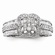 14k White Gold Diamond Ring