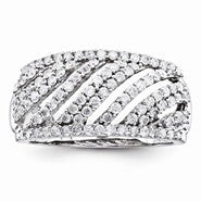 14k White Gold Diamond Wedding Band