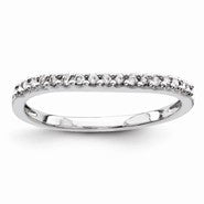 14k White Gold Diamond Wedding Band