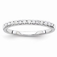 14k White Gold Diamond Wedding Band