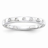 14k White Gold Diamond Wedding Band