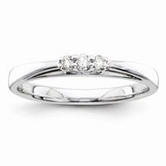 14k White Gold Diamond Wedding Band