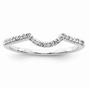 14k White Gold Diamond Wedding Band