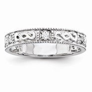 14k White Gold Diamond Wedding Band