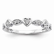 14k White Gold Diamond Wedding Band