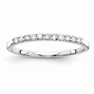 14k White Gold Diamond Wedding Band