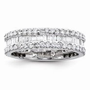 14k White Gold Diamond Wedding Band