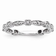 14k White Gold Diamond Wedding Band