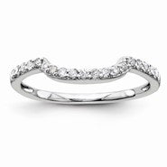 14k White Gold Diamond Wedding Band