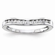 14k White Gold Diamond Wedding Band