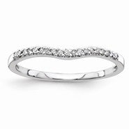 14k White Gold Diamond Wedding Band