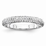 14k White Gold Diamond Wedding Band