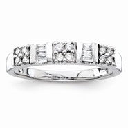 14k White Gold Diamond Wedding Band