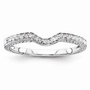 14k White Gold Diamond Wedding Band