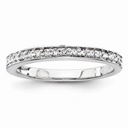 14k White Gold Diamond Wedding Band