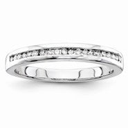 14k White Gold Diamond Wedding Band