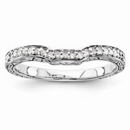 14k White Gold Diamond Wedding Band