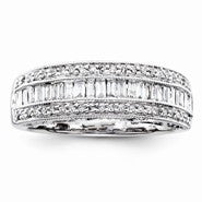 14k White Gold Diamond Wedding Band